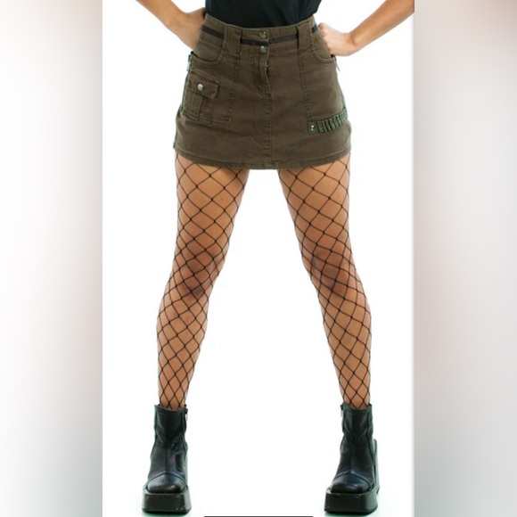 Lip Service Dresses & Skirts - Vintage Y2K 90s Lip Service military mini skirt